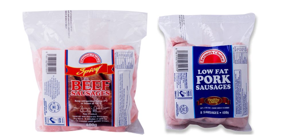Low fat sausages