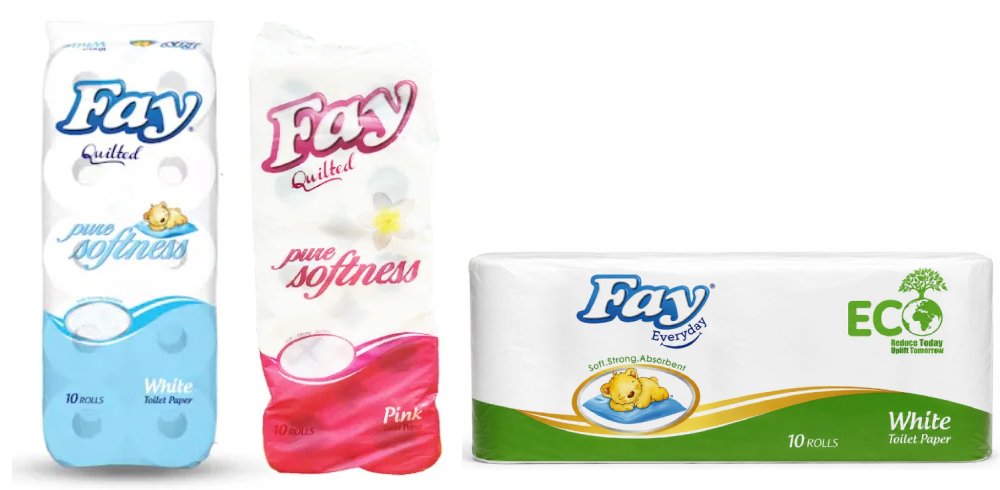 Fay Toilet Paper 4 Packs x 10 Rolls