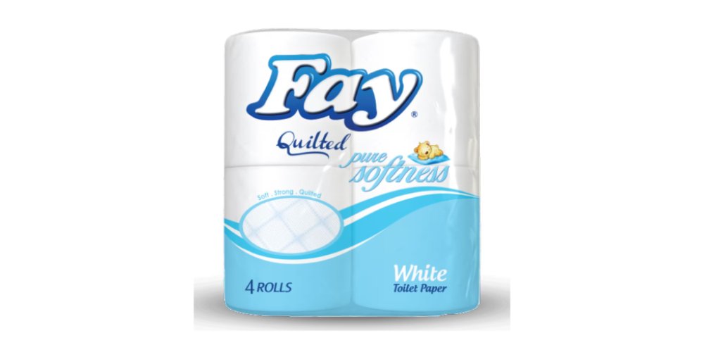 Fay Toilet Paper White 12 Packs x 4 Rolls (48 Rolls Total)