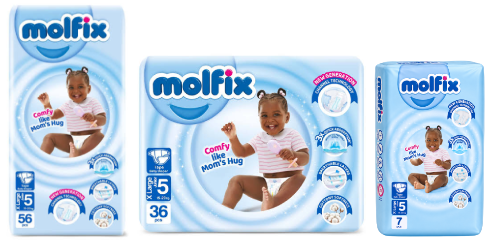 Molfix Tape Baby Diapers XL N05