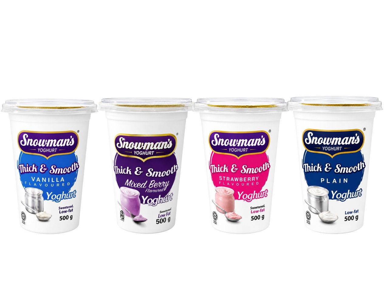 Snowman's Thick & Smooth Yoghurt cups
