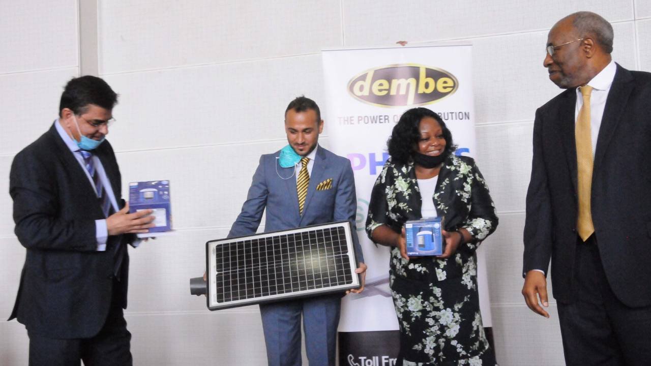 Dembe donates $265,000 worth of solar street lighting