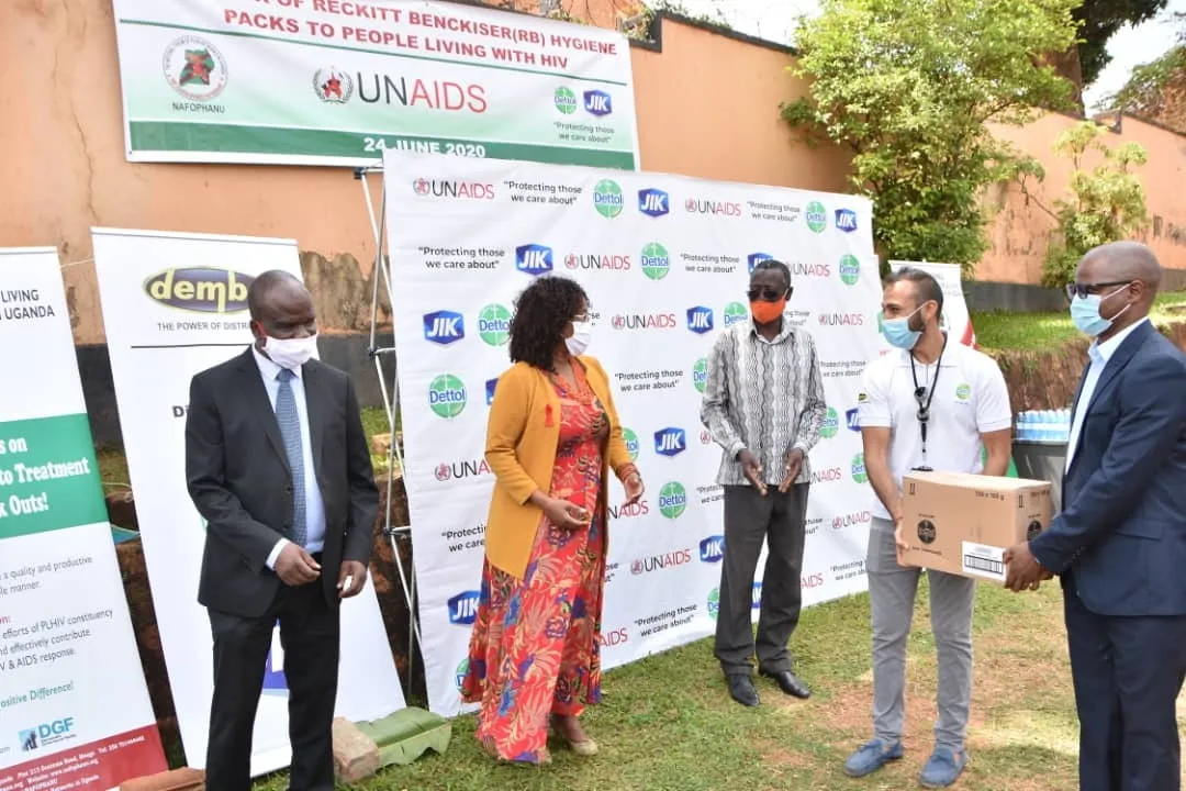 Through Dembe group, Reckitt Benckiser donates $240,000 worth of Dettol and Jik to people living with HIV in Uganda via UNAIDS